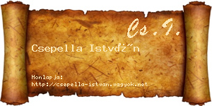 Csepella István névjegykártya