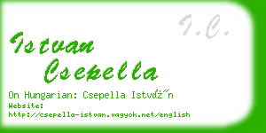 istvan csepella business card